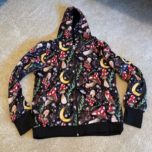 Colorful Mushroom and Moon Hoodie